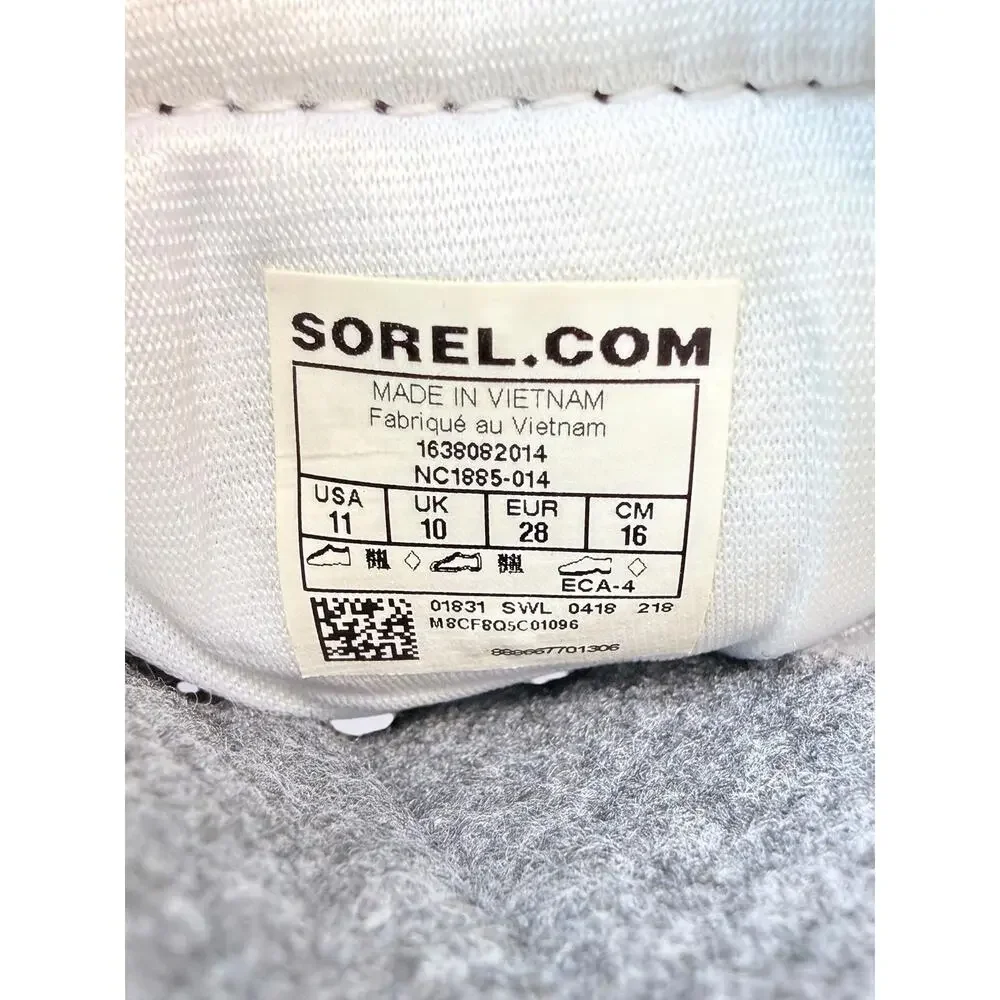 SOREL Snow Commander Kids Snow Boots Blue/Black/Gray/Yellow Hook & Loop 11